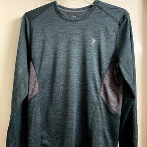 Old Navy Active Men's Gray Long Sleeve Go-Dry Shirt, Size Medium